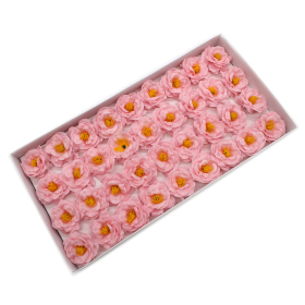 36x Camélia de Savon pour Bouquet - Rose Clair