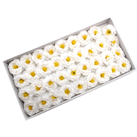 36x Camélia de Savon pour Bouquet - Blanche