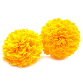28x Petite Chrysanthème de Savon pour Bouquet - Jaune