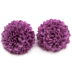 28x Petite Chrysanthème de Savon pour Bouquet - Violet