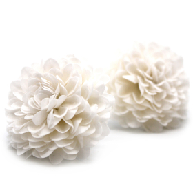 28x Petite Chrysanthème de Savon pour Bouquet - Blanche