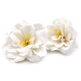 50x Petite Pivoine de Savon pour Bouquet - Blanche