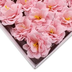 50x Petite Pivoine de Savon pour Bouquet - Rose