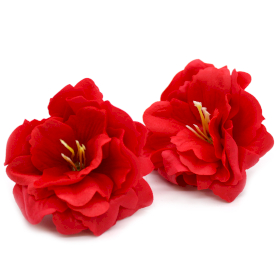 50x Petite Pivoine de Savon pour Bouquet - Rouge