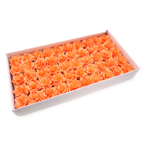 50x Petite Pivoine de Savon pour Bouquet - Orange