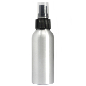 8x Bouteille en Aluminium de 100 ml avec Vaporisateur Noir