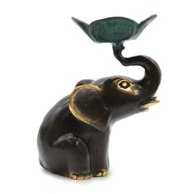 Petit Porte-Bougie / Porte-Encens - Éléphant