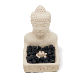 Brûleur d\'Encens Bouddha Feng Shui (Crème)