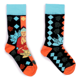 3x Chaussettes en Bambou Hop Hare (36-40) - Bouddha Bleu & Lotus