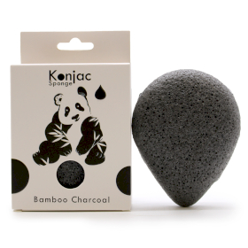 6x Éponge Konjac Goutte - Charbon de Bambou - Anti-bactérienne