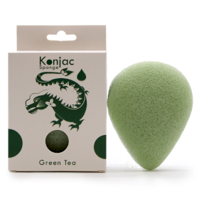 6x Éponge Konjac Goutte - Thé vert - Protectrice