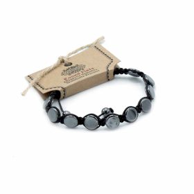 3x Bracelet Shamballa Hématite Magnétique -  Ronds Plats