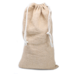 10x Sacs en jute avec cordons Larges - 300x490mm