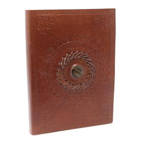 Carnet Cuir Œil du Tigre (17.78x12.7cm)