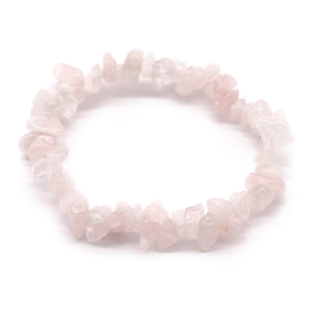 12x Bracelet en Éclat de Pierre - Quartz Rose