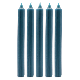 100x Bougies de Dîner de Couleur Unie en Vrac - Sarcelle - Pack de 100