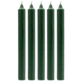 100x Bougies de Dîner de Couleur Unie en Vrac - Vert Houx - Pack de 100