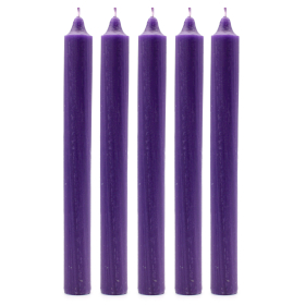 100x Bougies de Dîner de Couleur Unie en Vrac - Violet - Pack de 100