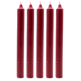 100x Bougies de Dîner de Couleur Unie en Vrac - Bordeaux - Pack de 100