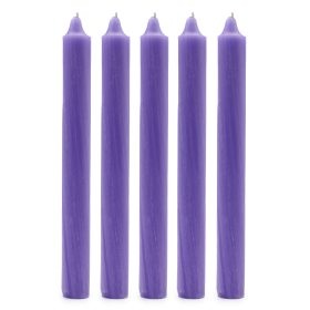 100x Bougies de Dîner de Couleur Unie en Vrac - Lilas - Pack de 100