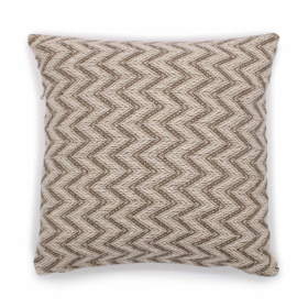 2x Housse de Coussin Indienne Classique - Chevrons Large Gris - 40x40cm