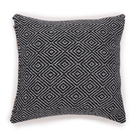 2x Housse de Coussin Indienne Classique - Labyrinthe Noir - 40x40cm