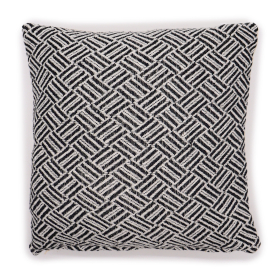 2x Housse de Coussin Indienne Classique - Croisillons Noir- 40x40cm