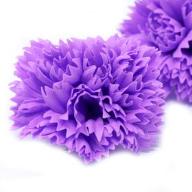 50x Fleurs de Savon pour Bouquet - Oeillets Violet