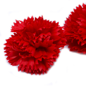 50x Fleurs de Savon pour Bouquet - Oeillets Rouge