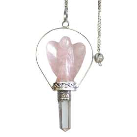 3x Pendules ange - Quartz rose