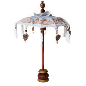 Parasol de Bali Décoration Intérieure - Toile - Décor Doré - 40cm