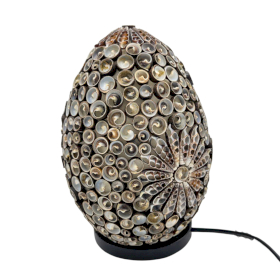 Lampe Coquillage Boho - Ovale Twist Chocolat - 20cm