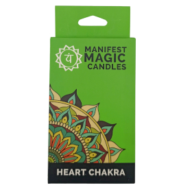 3x Bougies Magiques Ésotériques (pack de 12) - Vert - Chakra Coeur