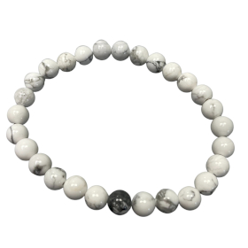 4x Bracelet de Manifestation en Gemmes - Jaspe Blanc - Paix