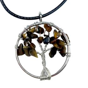 Pendentif Arbre de Vie - Oeil de Tigre