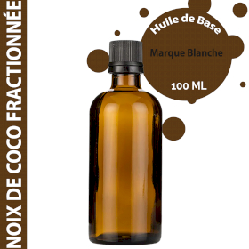 10x Huile de Noix de Coco Fractionnée - 100ml - Marque Blanche