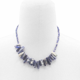 Collier de Gemmes Longues - Sodalite