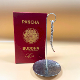 Ensemble d\'Encens en Corde et Porte-Encens Plaqué Argent - Pancha Bouddha