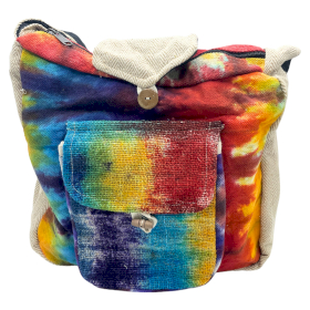 Sac d\'Étude en Chanvre Tie Dye avec Poche Avant