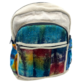 Sac à Dos Moyen en Chanvre Tie Dye sans Impression