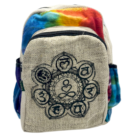 Sac à Dos Moyen en Chanvre Tie Dye - 7 Chakra