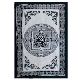Couvre-Lit Simple en Coton + Tenture Murale - Mono - OM Mandala