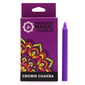3x Bougies Magiques Ésotériques (pack de 12) - Violet - Chakra Couronne