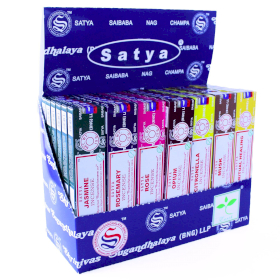 42x Assortiment d\'Encens Satya 15g - Pack de Présentation