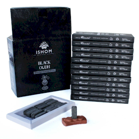 12x Pack de 15 Briques d\'Encens Naturel et Brûleur - Bois Noir