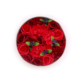 Boîte Ronde - Roses Rouge Classiques