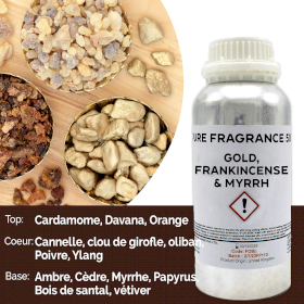 Huile Parfumée Pure - Or, Encens et Myrrhe
