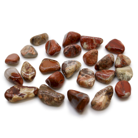 24x Petites pierres roulées africaines - Jaspe clair - Bréchique