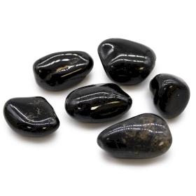 6x Grandes pierres africaines roulées - Onyx noir