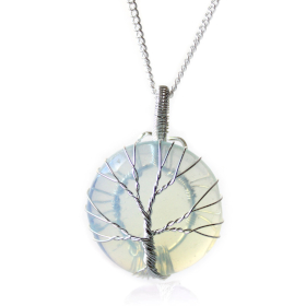 Collier de pierres précieuses Arbre de Vie - Opalite